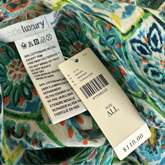 Anthropologie Subtle Luxury Piastrella Kimono One Size - Picture 11 of 11